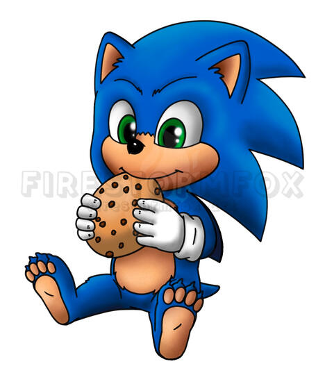 Baby Sonic Eating Cookie, 2020