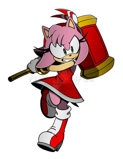 Collab: Warrior Amy (pencils by OmegaSunBurst), 2021