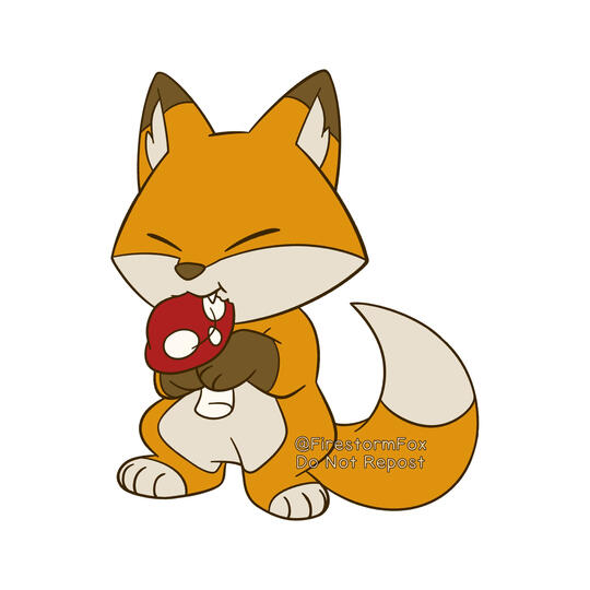 Fox Eating Mushroom, 2022