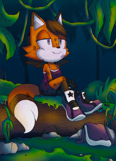 Collab: Jungle Fox (pencils by AuntyMoira), 2023