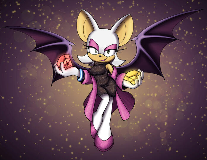 Collab: Rouge Dress (pencils by OmegaSunBurst), 2023